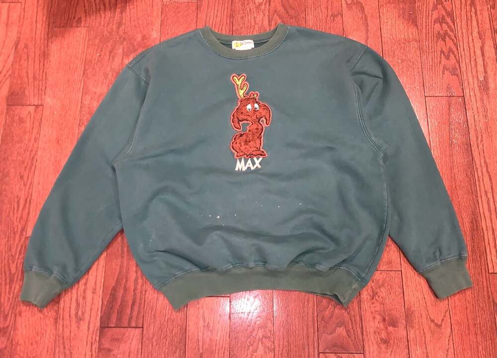 Vintage‎ Dr. Seuss Max Crewneck Sweatshirt Size M Green